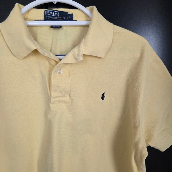 Polo Ralph Lauren Other - Polo Ralph Lauren Mens Yellow Cotton Classic Fit Short Sleeve Polo Shirt Size L